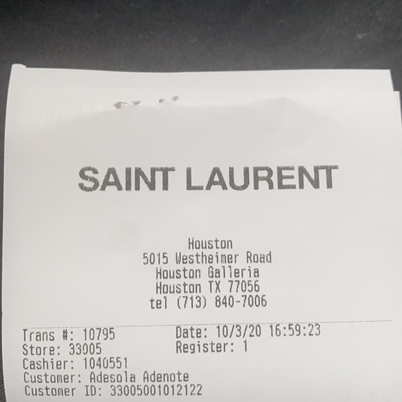 Uptown YSL Monogram Grain de Poudre Wallet on Chain w/ Card Case - Picture 5 of 5